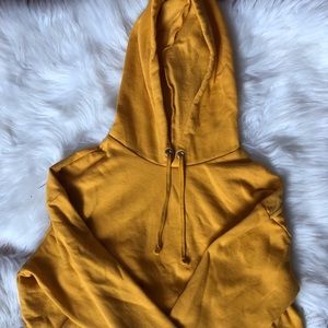 Cropped Mustard Yellow Hoodie